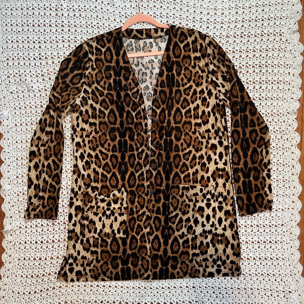 Leopard Print Women's Cardigan